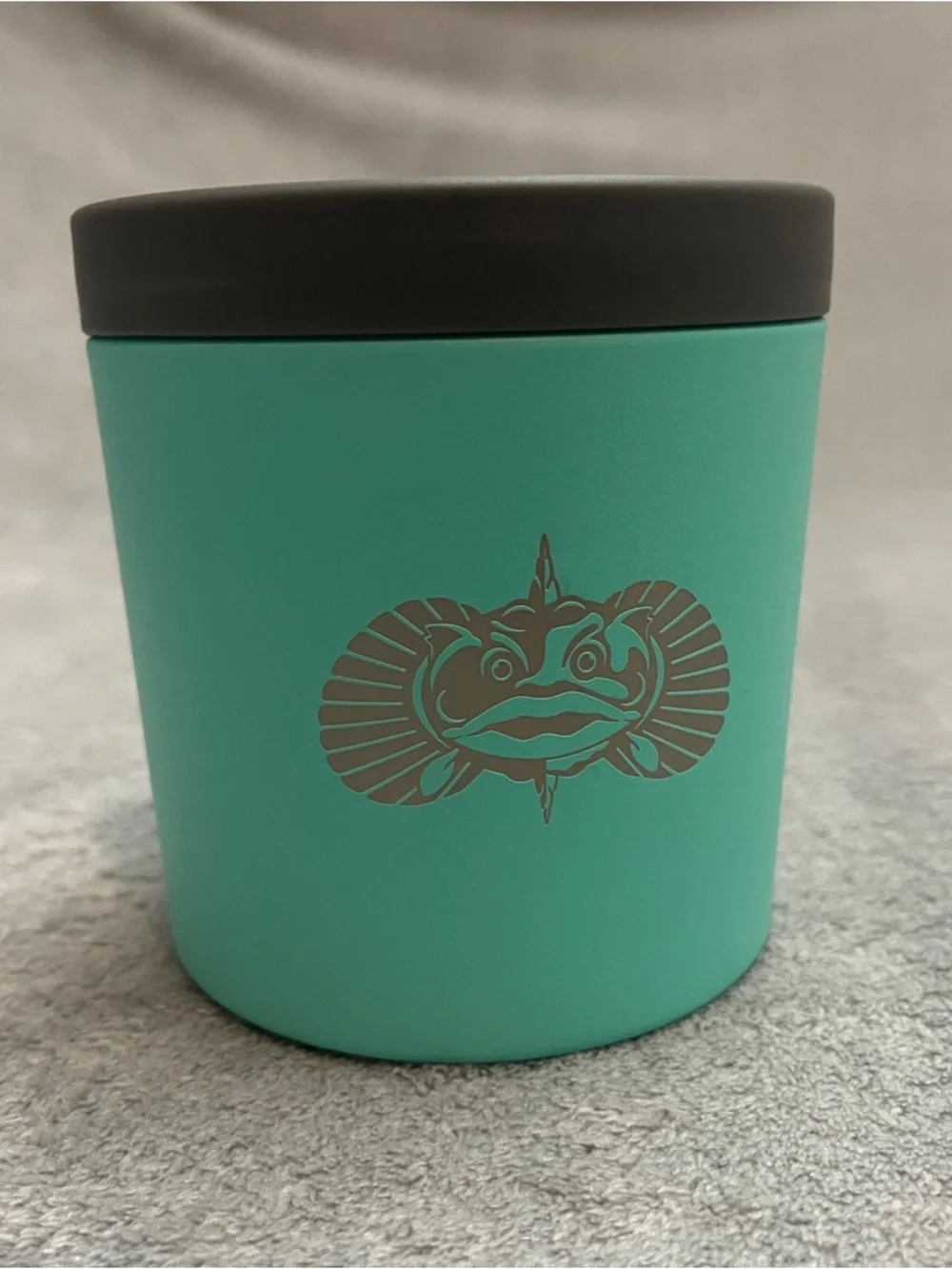 Toadfish Anchor Non-Tipping Universal Cup Holder Can Cooler Teal Excellent Cond